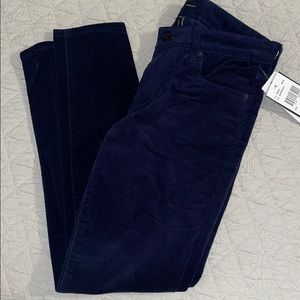 Navy skinny corduroy pants